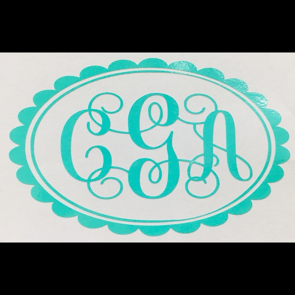 COPY - Personalized large car monogram decals!  Only $7